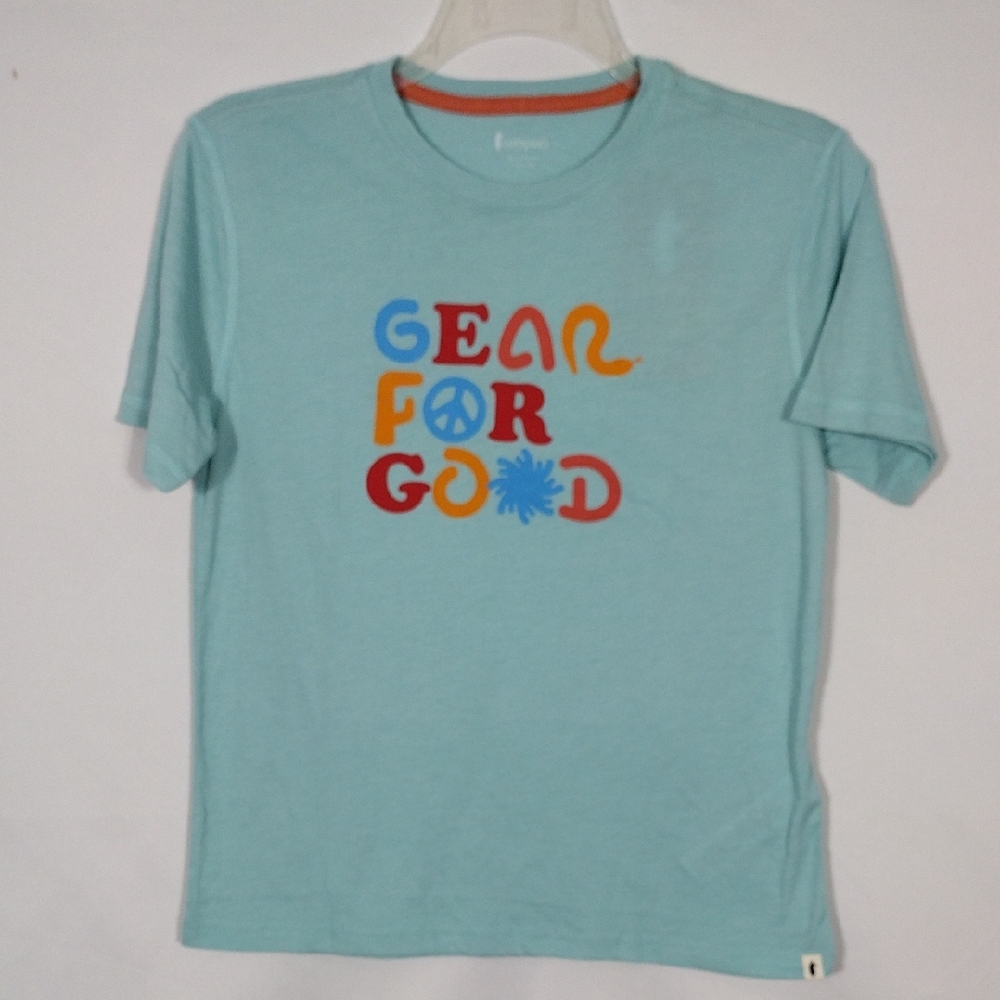 NWT Cotopaxi Boys Gear For Good Organic Sea Glass Tshirt Size Large